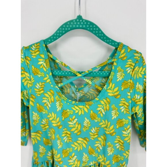 Dotdotsmile Girls Size 5/6 Dress Green with Yellow Floral Print New with Tags - Picture 5 of 5